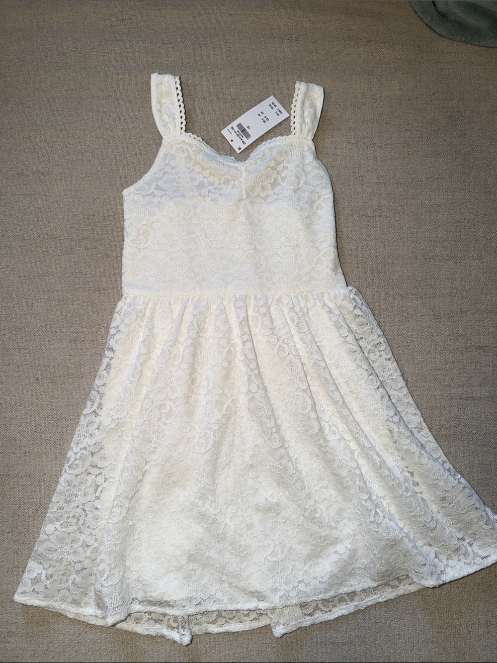 abercrombie kids Cream Lace Sundress